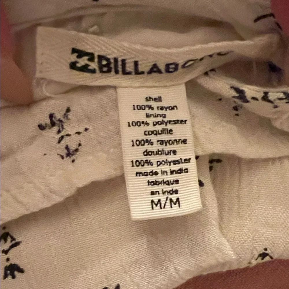 Billabong Cream Mini Dress with Tiny Black Motif